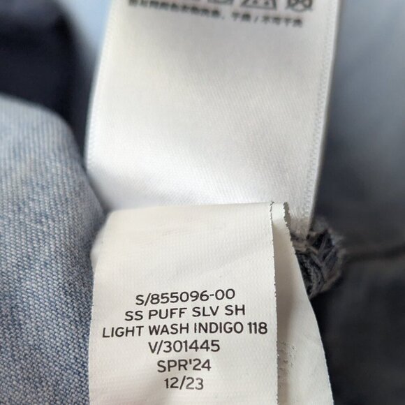 GAP Puff Sleeve Denim Mini Dress - Picture 8 of 8